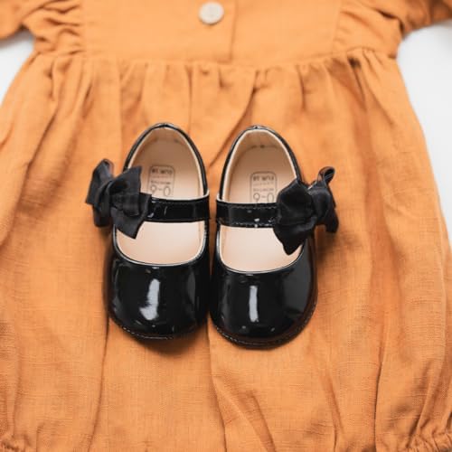 Meckior Infant Baby Girls Soft Sole Bowknot Princess Wedding Dress Mary Jane - Image 3