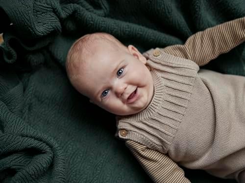 Receiving Blankets, 100% Organic Cotton Knit, Newborn Baby Swaddle | - Image 2