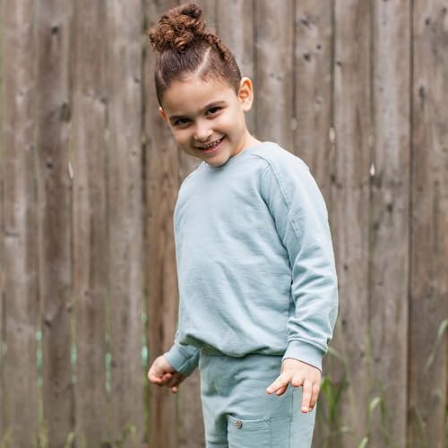 Burt's Bees Baby Boys Shirt and Pant Set, Long Sleeve Top & Bottom Outfit Bundle - Image 4