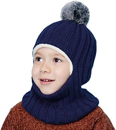 Baby Winter Hat Scarf Set, Unisex Infant Toddler Kids Hat Scarf by GZMM