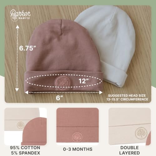 Parker Baby Co. Soft Baby Beanie Hats, Double-Layered - Image 5