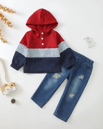XUANHAO Baby Boy Clothes Toddler Outfits Hoodie Jeans Clothing 12 Months-5T - Image 2