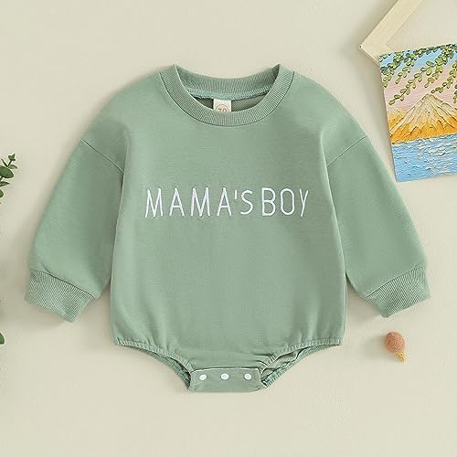 VISGOGO Newborn Infant Baby Boy Oversized Romper Sweater Bodysuits Coming Home - Image 2