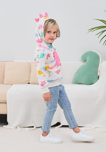 Baby Girl Zip-up Jacket Rainbow Unicorn Cotton Hoodie Sweatshirt Toddler Fall - Image 4