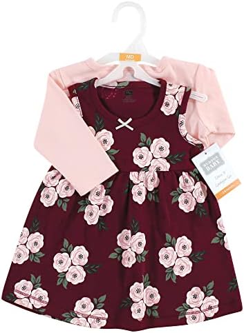 Hudson Baby Infant and Toddler Girls Cotton Dress and Cardigan Set - Image 2