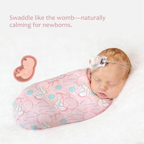 Baby Swaddle Blankets, Bamboo Muslin Receiving Blanket | 1-Pack, Lightweight & - Image 4