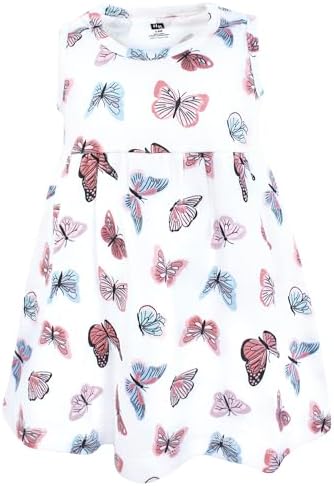 Hudson Baby Infant and Toddler Girls Cotton Dress and Cardigan Set - Image 4