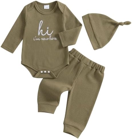 Giraropa Newborn Baby Boy Clothes Rib Knit Romper Jumpsuit Solid Sweater by Giraropa