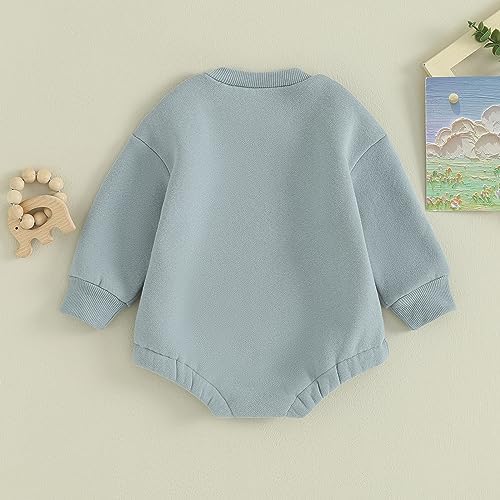 VISGOGO Newborn Infant Baby Boy Oversized Romper Sweater Bodysuits Coming Home - Image 4