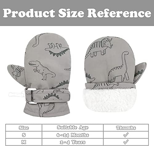 Toddler Gloves Kids Mittens Winter Warm Lined Fleece Gloves Waterproof Snow - Image 4