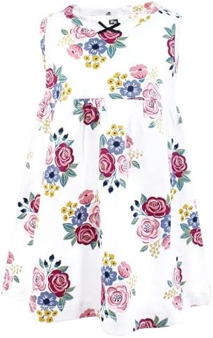 Hudson Baby Infant and Toddler Girls Cotton Dress and Cardigan Set - Image 4