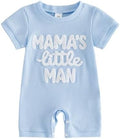 allshope Newborn Baby Boy Summer Outfit Romper Letter Embroidery Short Sleeve by Allshope