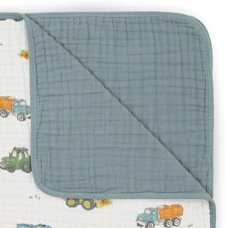 Little Unicorn Muslin Quilt Blanket | 100% Cotton Soft Multi-Layered Muslin - Image 2