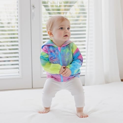 Baby Girl Jacket Zip up Hooded Coat Long Sleeve Hoodie Sweatshirt Toddler - Image 5
