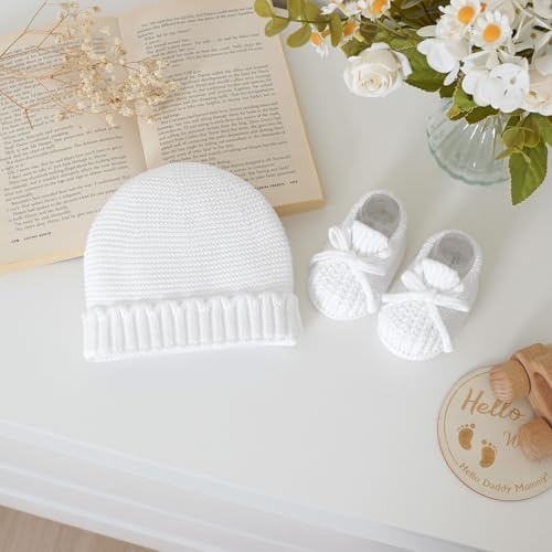 Baby Booties with Hat Set - Image 4