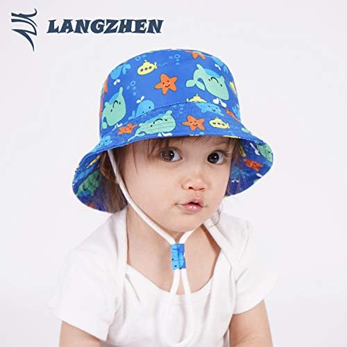 LANGZHEN Sun Protection Hat for Kids Toddler Boys Girls Wide Brim Summer - Image 2