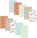 Luvable Friends Hudson Baby Flannel Burp Cloths 10pk, Dino Exploration by Luvable+Friends