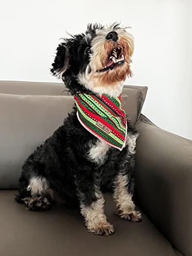 lionet paws Christmas Dog Bandana, Fabric Dogs Kerchief - Image 3
