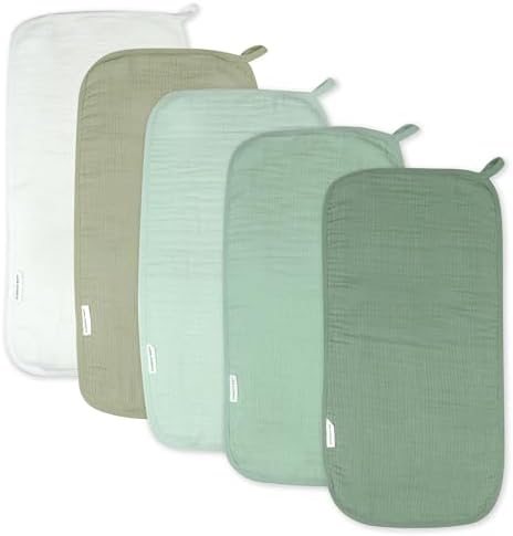 HonestBaby Multipack Woven Burp Cloths Soft Absorbent Multi-layered 100% by HonestBaby