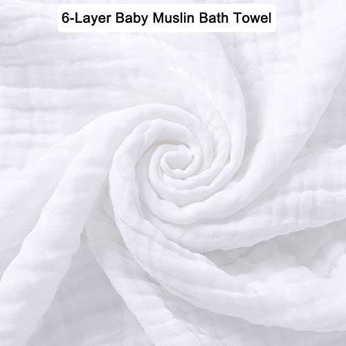 Aablexema Muslin Baby Blanket 6-Layer 43"x43" - Image 3