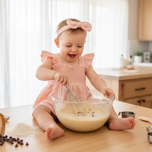 Newborn Baby Girls Summer Clothes Ruffle Sleeveless Pleated Smocked Bubble - Image 3