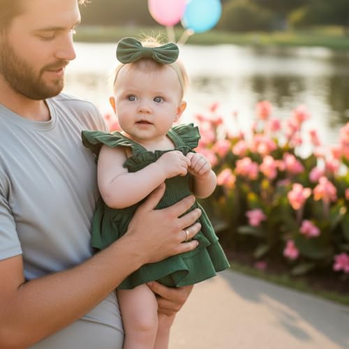 Newborn Baby Girls Summer Clothes Ruffle Sleeveless Pleated Smocked Bubble - Image 2