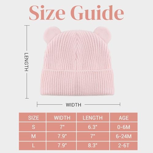 Bear Baby Beanie Knitted Baby Winter Hat Infant Toddler Boys Girls Beanie - Image 6