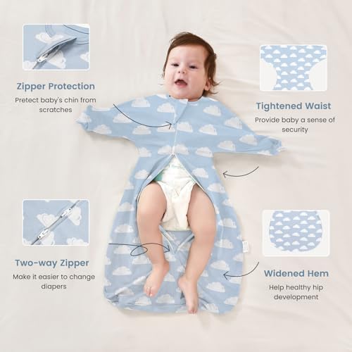 ZIGJOY Swaddle Sleep Sack 6-12 Months, 1.0 Tog Cotton Baby Swaddle Blanket - Image 3