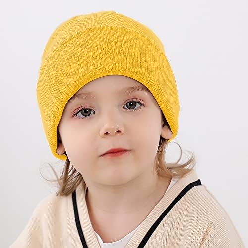 DOOVID Toddler Beanie Kids Warm Knit Beanie Hat Baby Boys Girls Knit Caps - Image 3