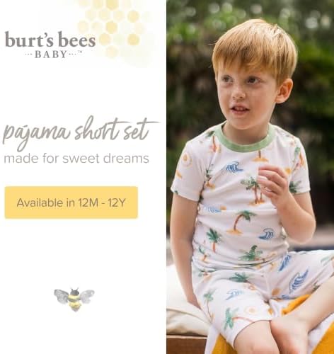 Burt's Bees Baby Unisex Organic Cotton Short Sleeve & Shorts PJ Set, 2-PC | - Image 5