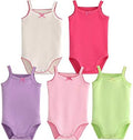 Girls Spaghetti Strap Bodysuit Sleeveless Tank Top Cotton One-Pieces Pack of by Blueleyu