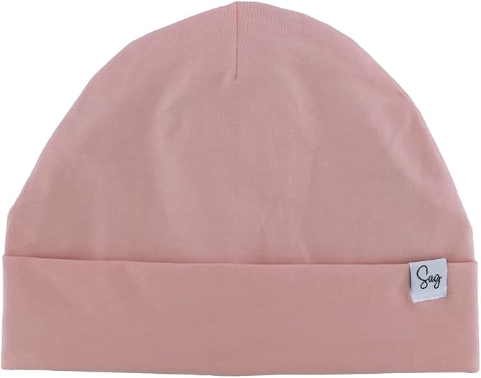 Jersey Beanie Hat for Newborn Baby Boys Girls Silky Satin Lined Hats Bonnet by Sugarmelon