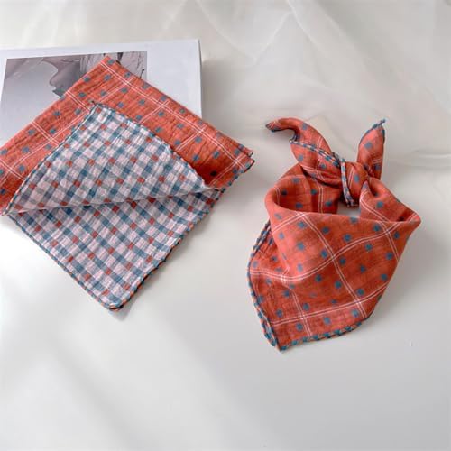 Double Layers Two Tones Dog Cotton Bandana Bibs Scarf DCB03 O&B - Image 3