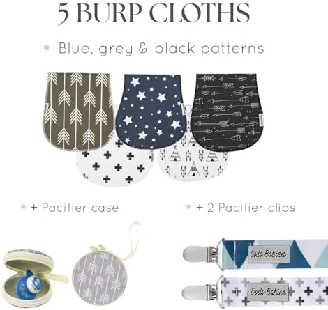 Dodo Babies 5-Pack Baby Burp Cloths - Image 2