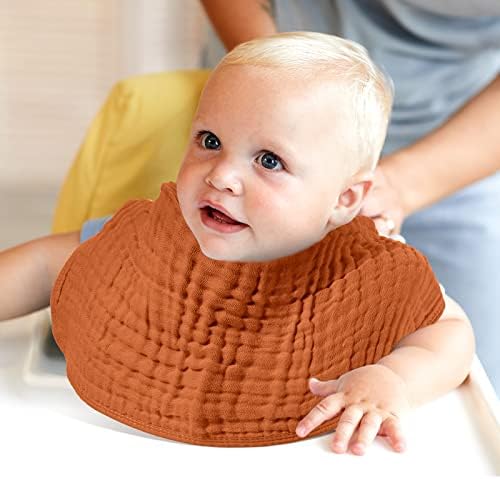 8 Packs Muslin Burp Cloths Large 20" x 10", 6 Layers Unisex Baby Absorbent 100% - Image 5