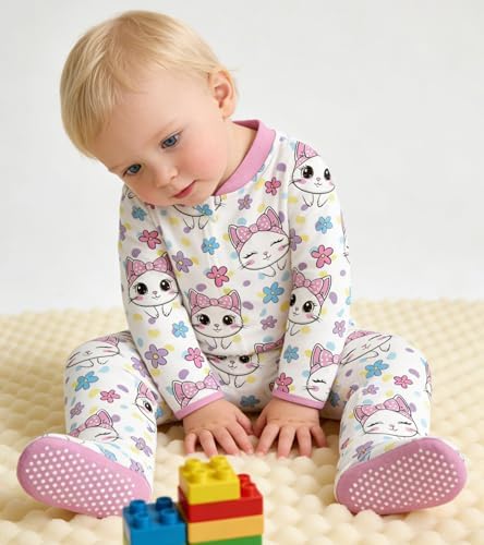 uideazone Baby Girls Footed Pajamas, Zip Sleeper - Image 3