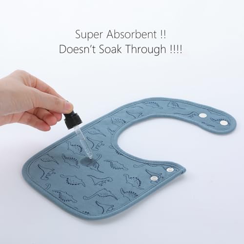 Hakochia Waterproof Baby Bibs Organic Cotton Super Soft and Absorbent - Image 3