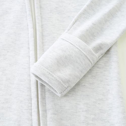 Hikido Baby Romper 100% Organic Cotton Pajamas One Piece Long Sleeve Zipper - Image 5