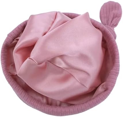 Silky Satin Lined Newborn Hat Hair Care Knot Beanie Hats - Image 4