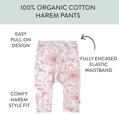 HonestBaby Unisex-Baby Multipack Harem Pants Roomy Fit Pull on Bottoms 100% - Image 3