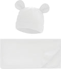 Unisex Baby Swaddle Wrap with Hat Set by Exemaba