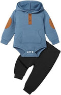 Fommy Baby Boy Clothes Colorblocked Long Sleeve Hoodie + Long Pants 2PCS Fall by Fommy