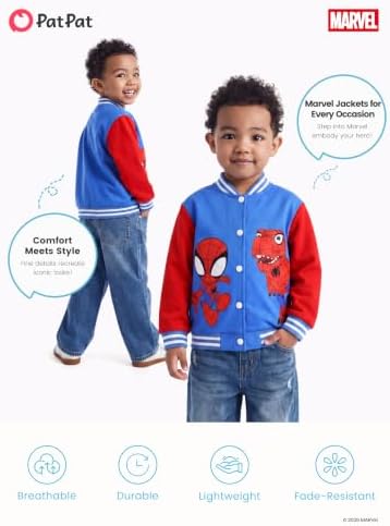 Disney Bomber Jacket Spider Man Marvel Toy Story Cars Varsity Cardigan2-13Y - Image 7