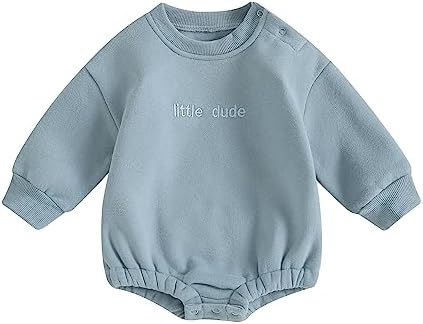 VISGOGO Newborn Infant Baby Boy Oversized Romper Sweater Bodysuits Coming Home by VISGOGO