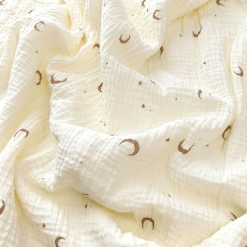 Baby Blanket Cotton Muslin Swaddle Thick Crib Bedding Dotted Backing Double - Image 3
