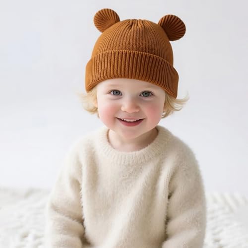 Hadetoto Cotton Baby Beanie Winter Knitted Hat - Image 3