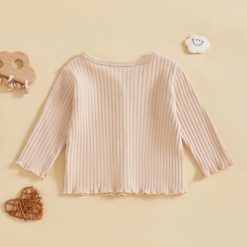 Kids Toddler Girls Lightweight V Neck Cardigan Sweater Long Sleeve Button Down - Image 4
