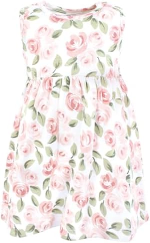 Hudson Baby Infant and Toddler Girls Cotton Dress and Cardigan Set - Image 4
