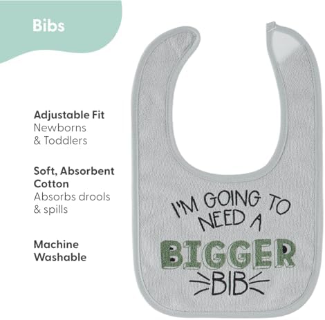 The Peanutshell Baby Boy Terry Bibs Set of 10-100% Cotton, Absorbent Baby Bibs - Image 2