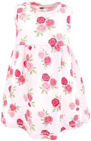 Hudson Baby Infant and Toddler Girls Cotton Dress and Cardigan Set - Image 4